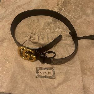 Gucci Black Leather Belt